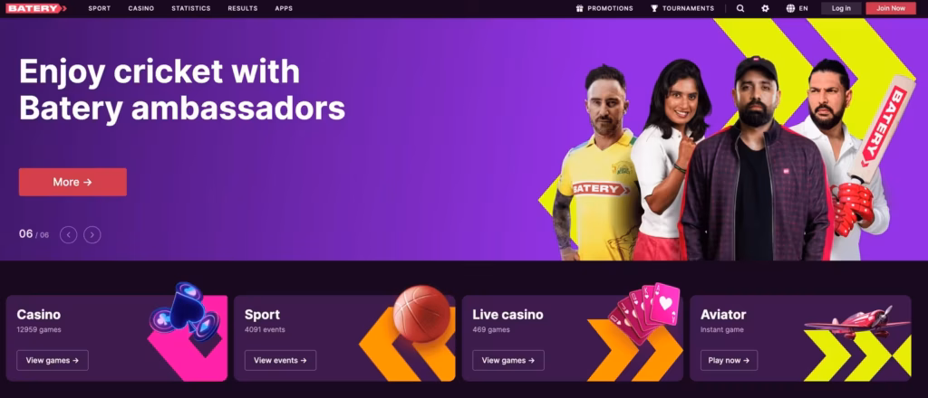 Batery India Online Sports Betting and Casino2025