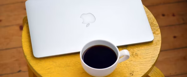 laptop, computer, coffee