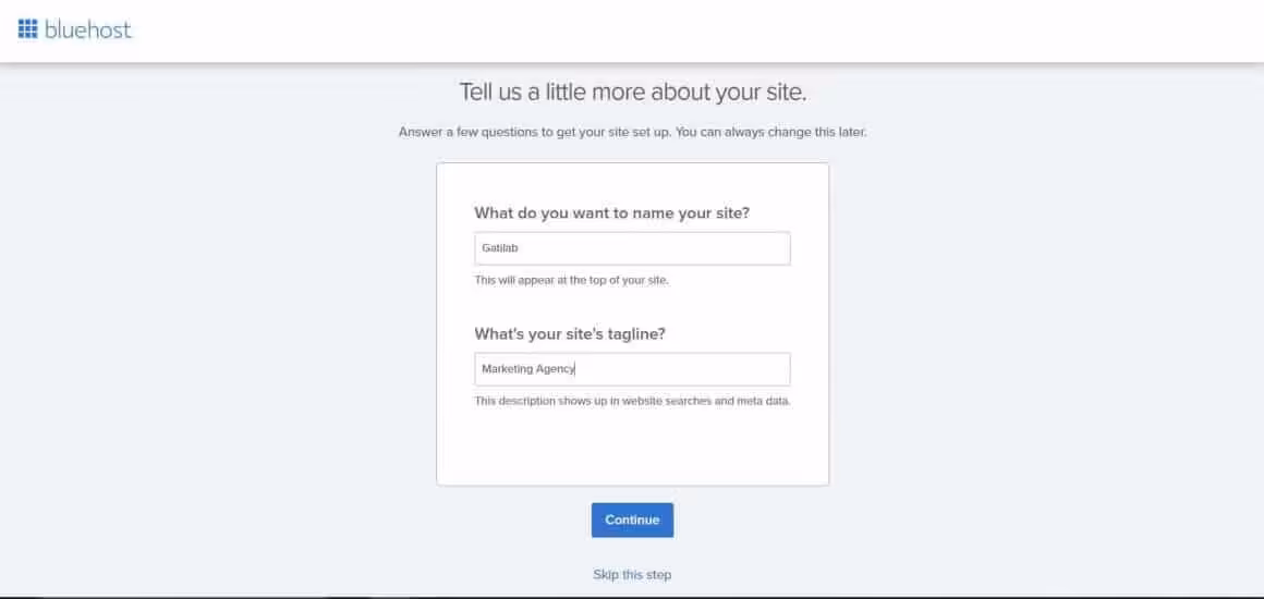 Create a Business Website with Bluehost and WordPress Step 12