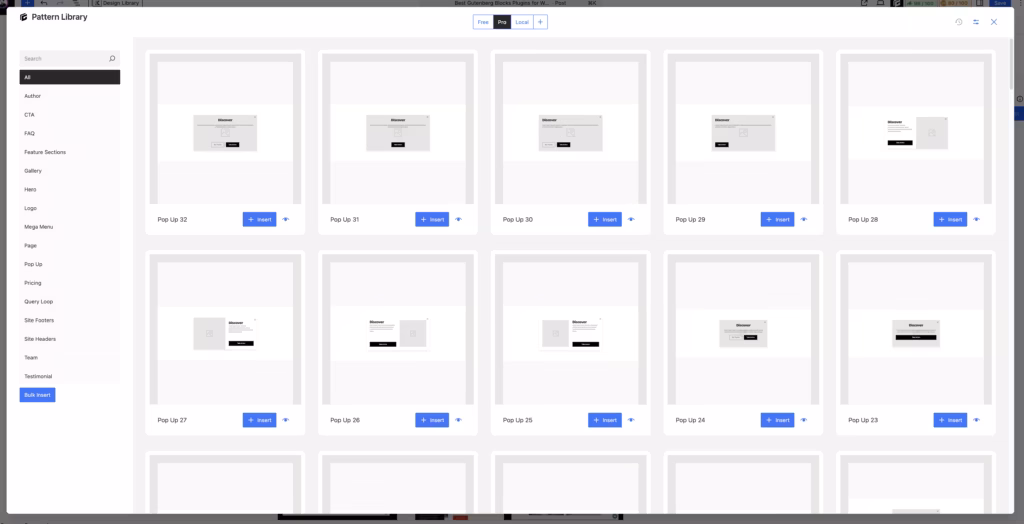 WordPress block editor page built with Gutenberg blocks