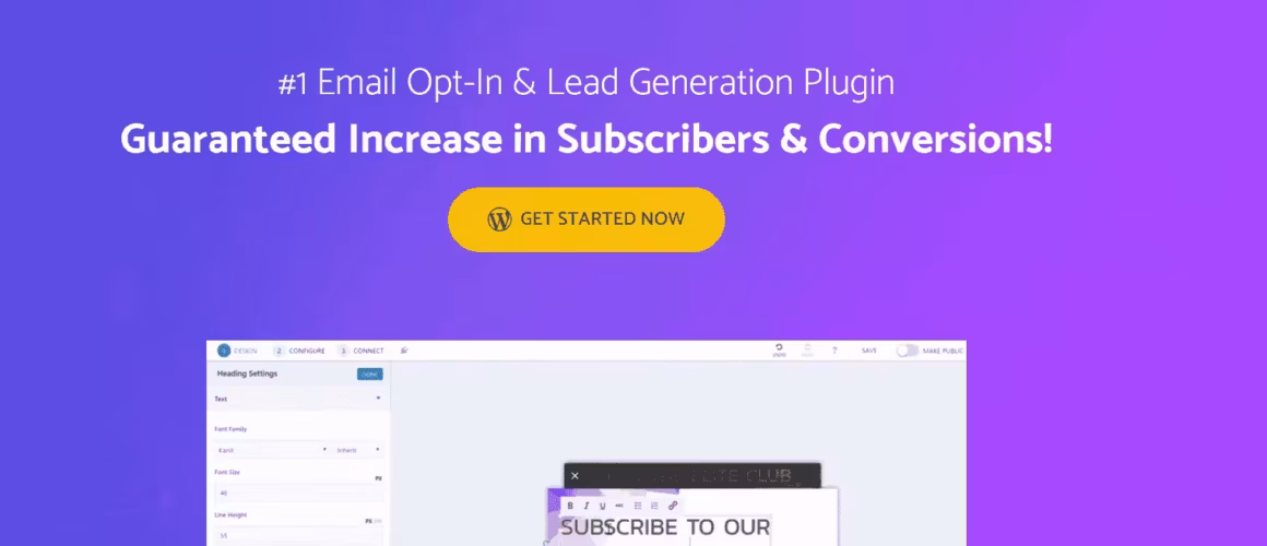 WordPress EMail Marketing Plugin ConvertPro