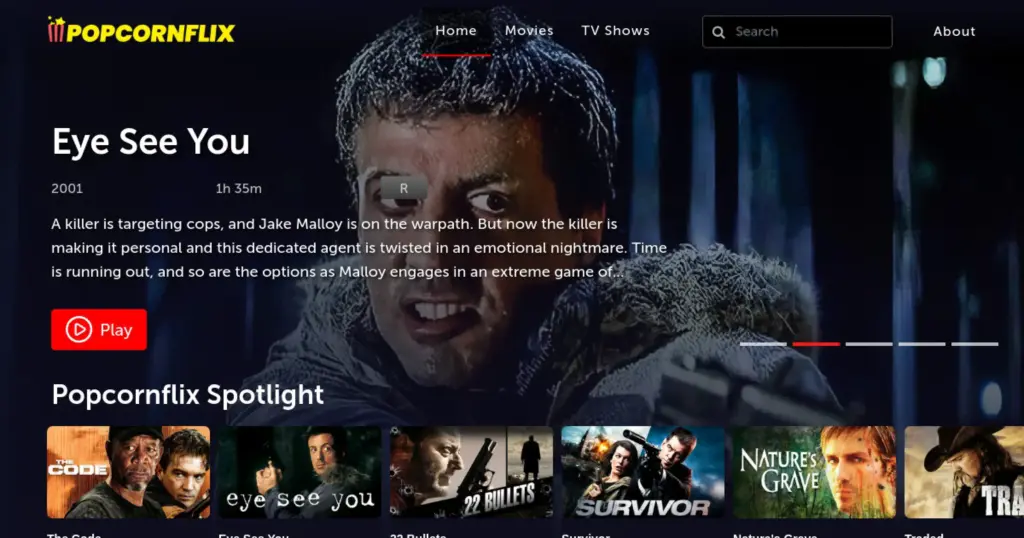 Popcornflix free movie streaming with Popcornflix Spotlight and new arrivals