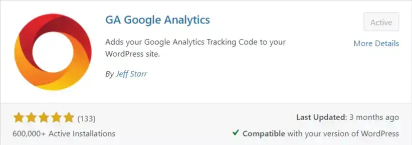 Google analytics plugin