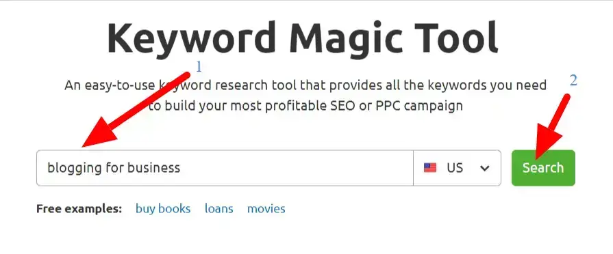keyword magic tool semrush
