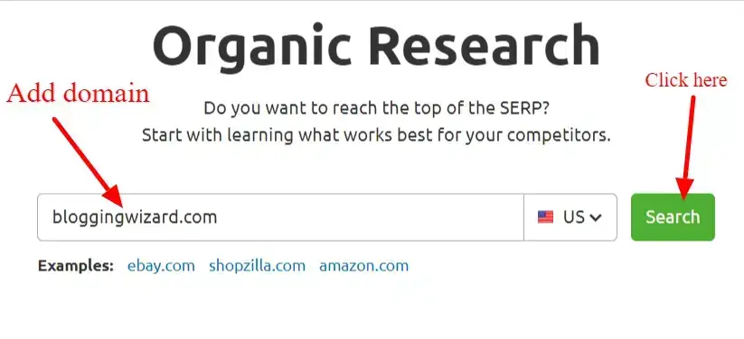 organic research tool semrush