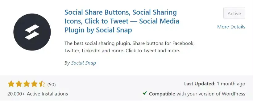 social snap wordpress plugin