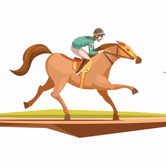 Horse Riding Retro Design Concept