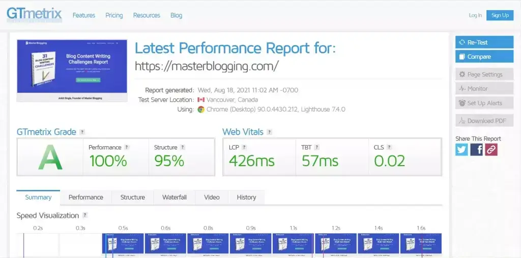 kadence theme gtmetrix 1024x508 1