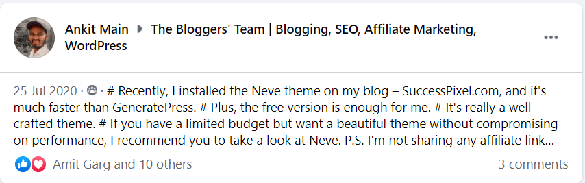 neve theme reivews 1