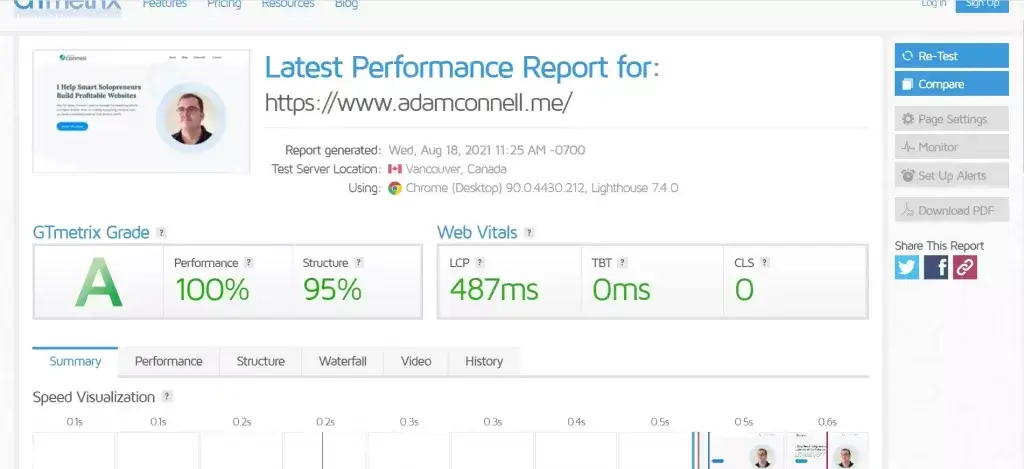 thrive theme gtmetrix speed 1024x469 1