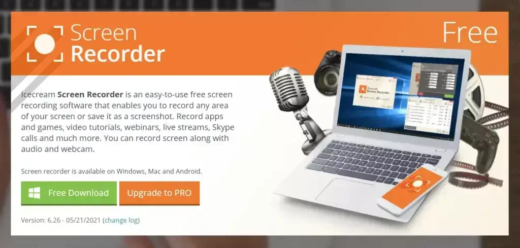 Ice Cream screen recorder