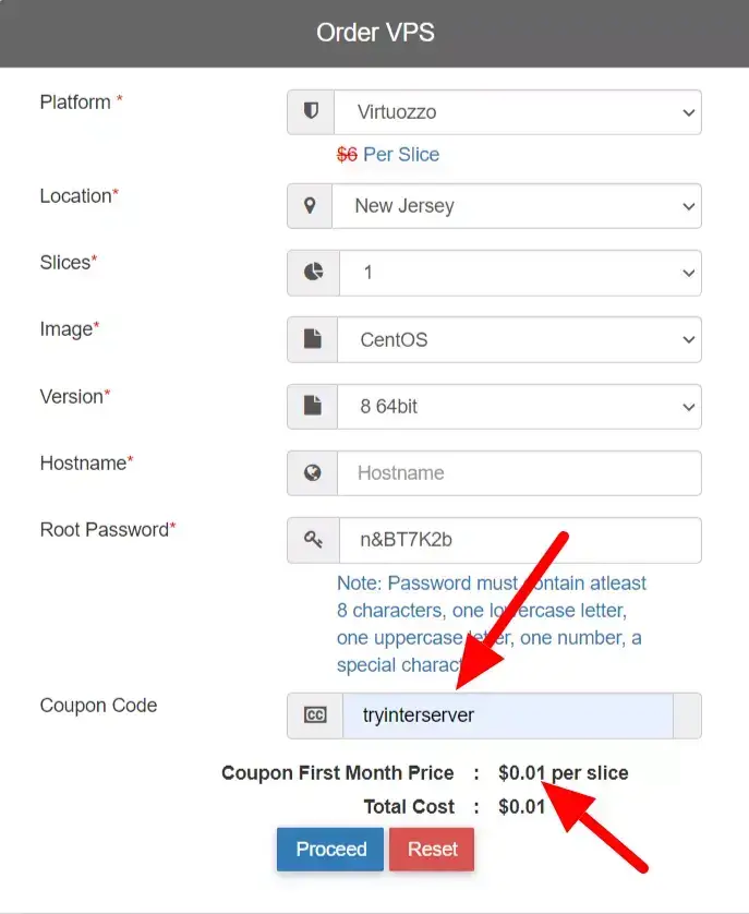 interserver hosting trial purchase 1