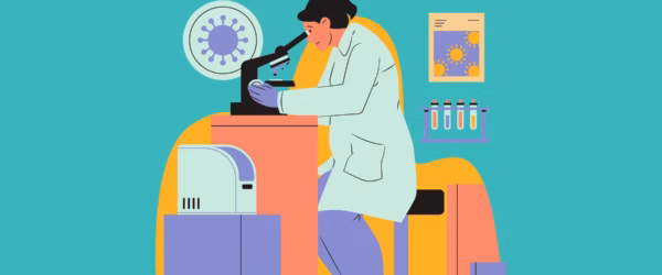 Microscope Lady Student