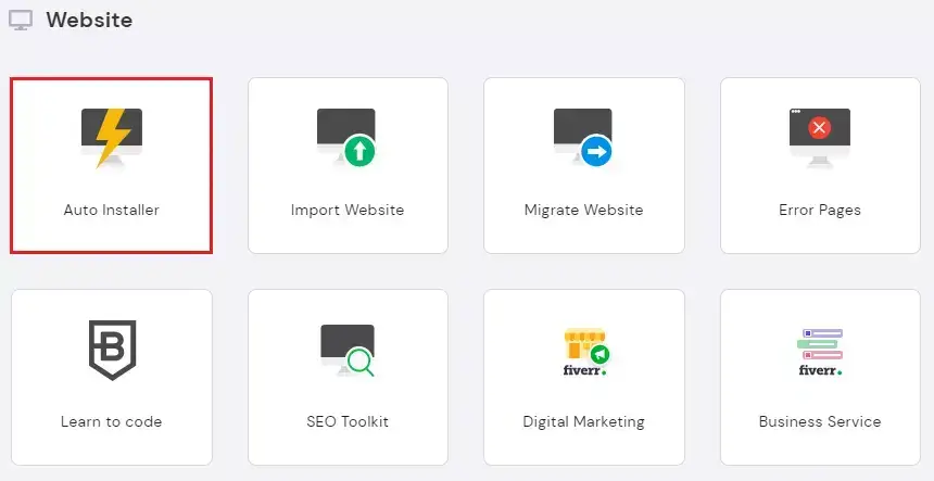 Hostinger auto installer