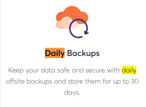 Chemicloud daily backup feature