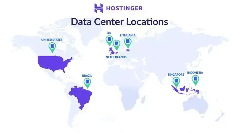 Hostinger data center locations map