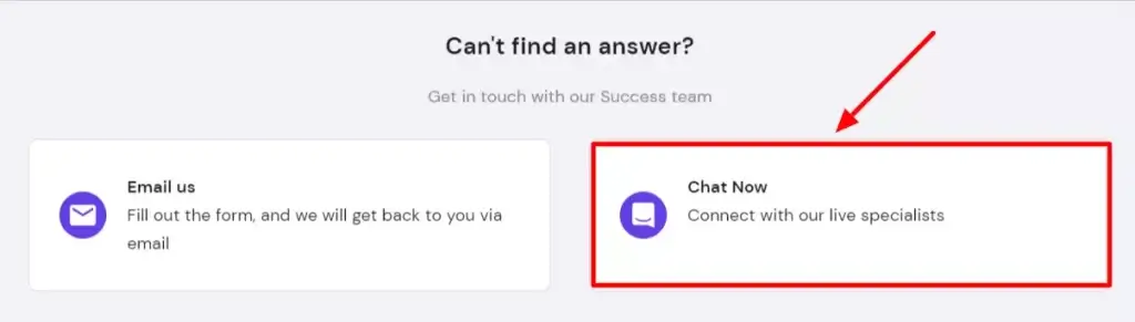 Hostinger live chat interface