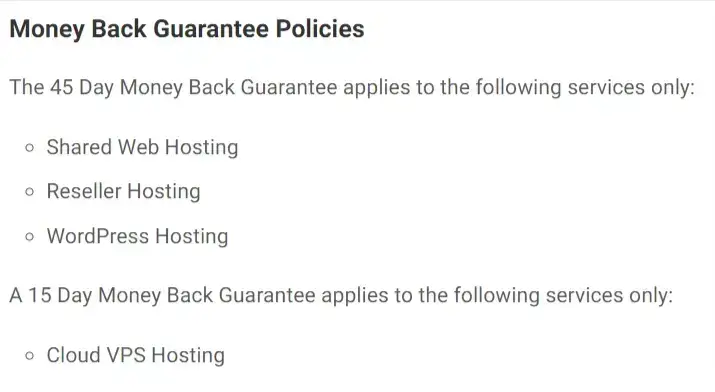 Chemicloud money-back guarantee terms