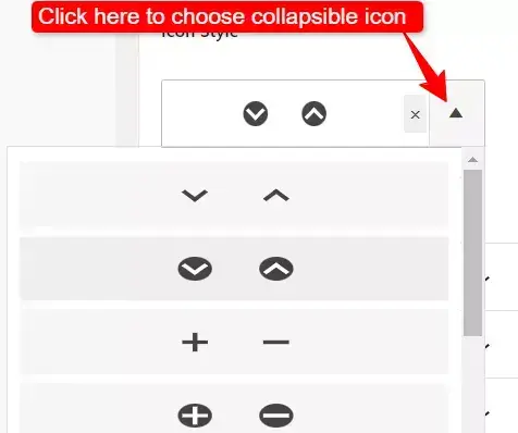 collapsible icon style 1