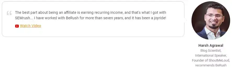 harsh agarwal semrush affiliate program 1