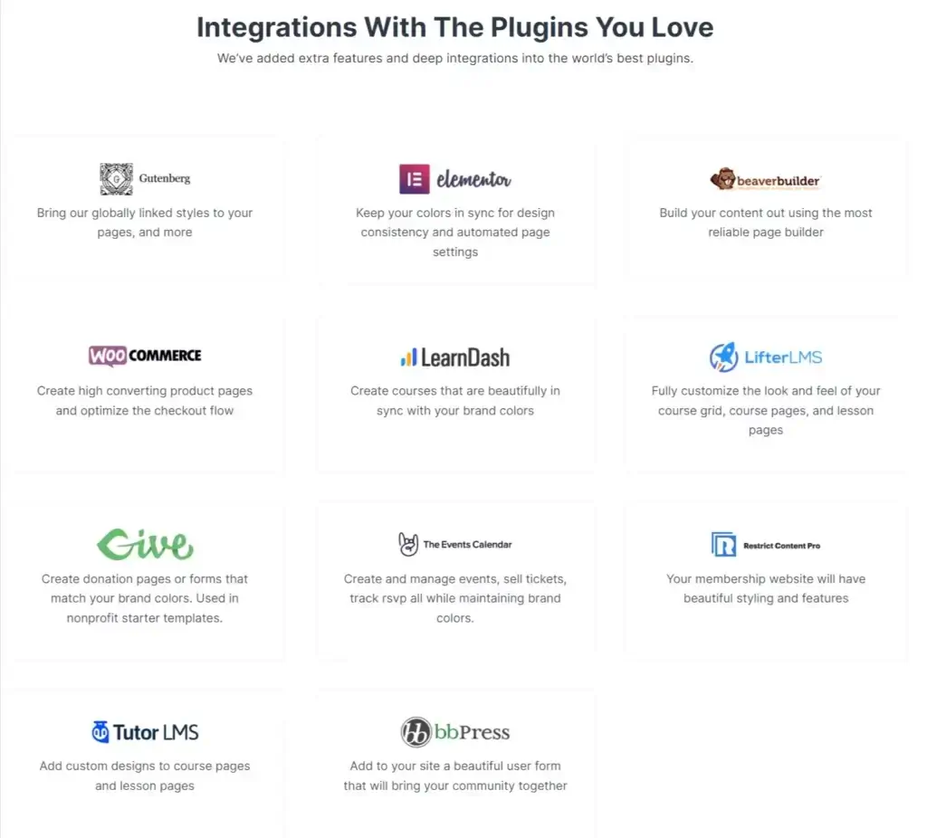 Kadence Theme Integrations