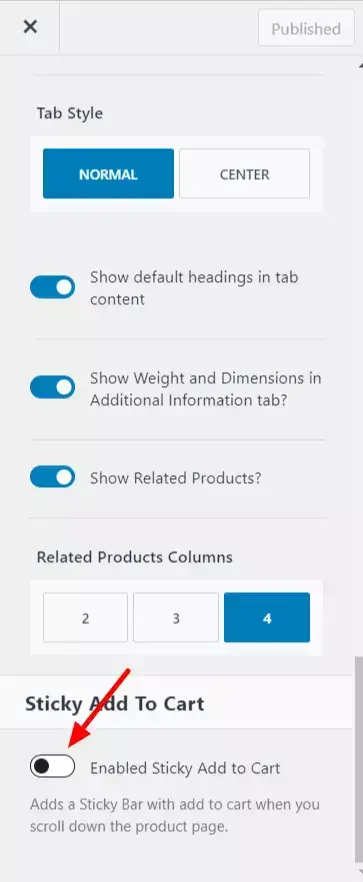 Kadence Sticky Add to Cart