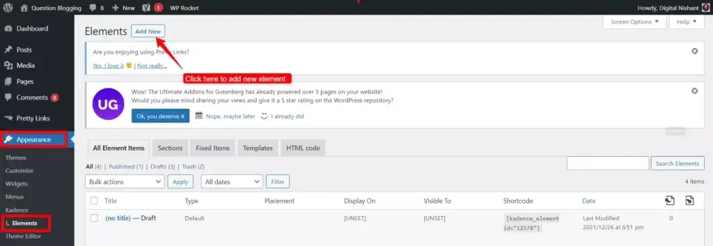 make new element in Kadence theme 1024x353 1