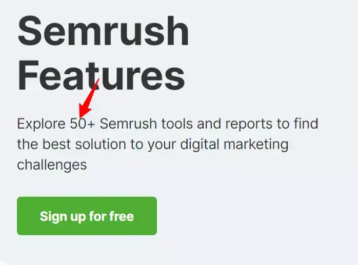 number of tools in semrush 1