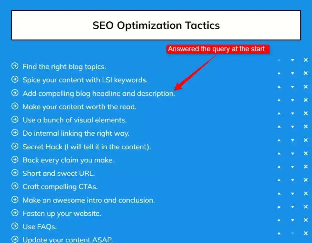 Answer the query right at the start of blog post