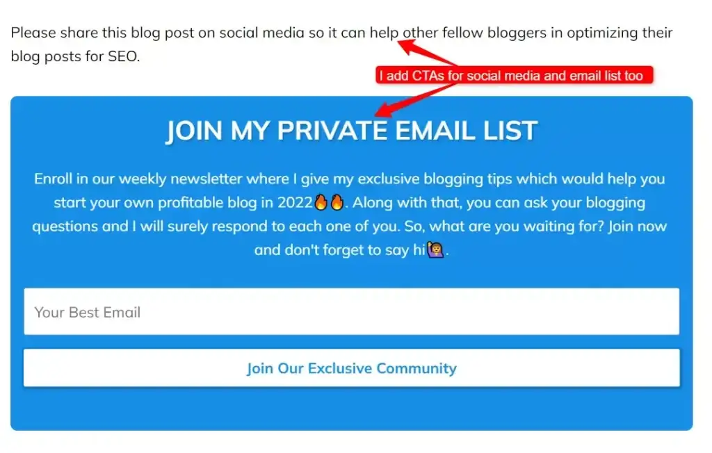 CTAs to build your audience