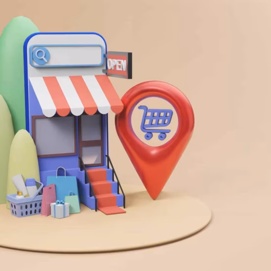 shopping online website mobile application concept marketing digital marketing 3d rendering