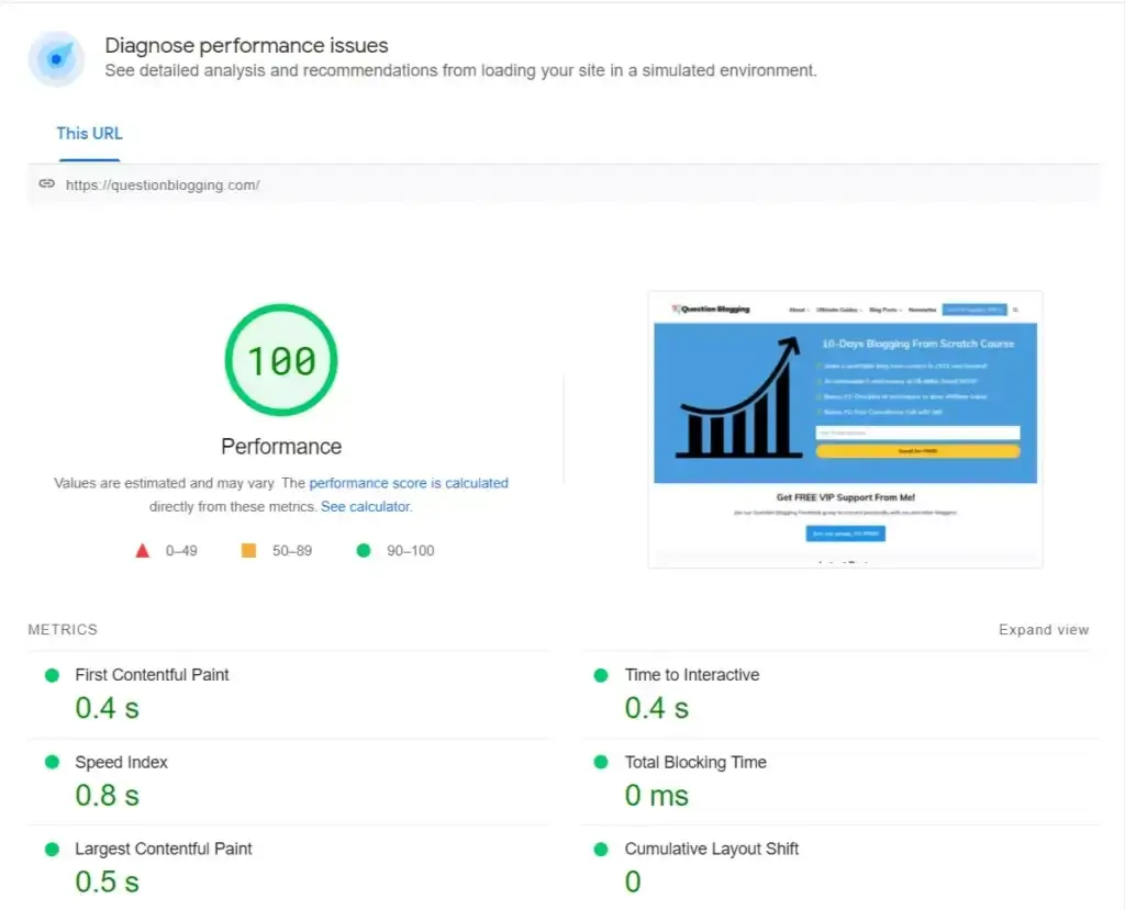 WP Rocket speed test