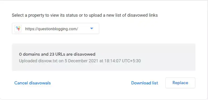 disavow tool Semrush