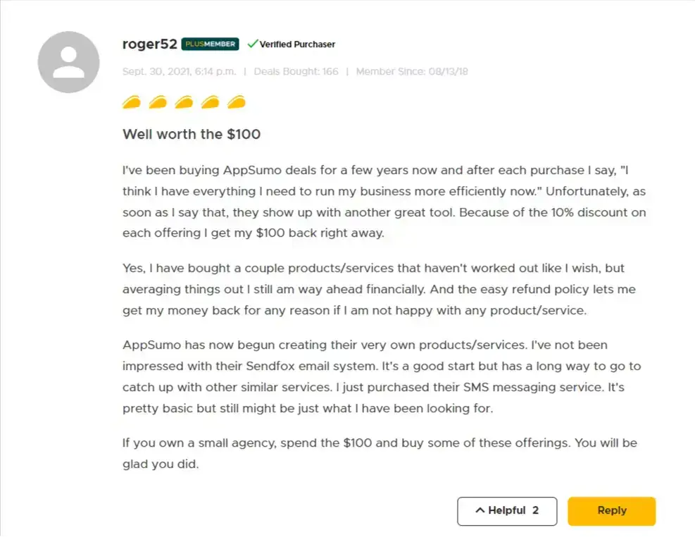 AppSumo Plus User Reviews