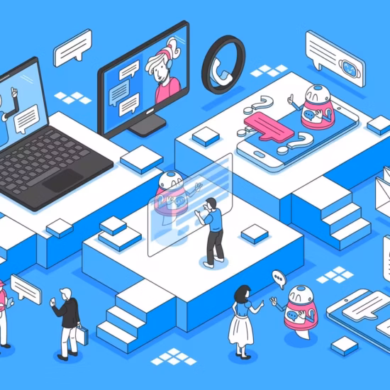Chatbot Isometric Concept