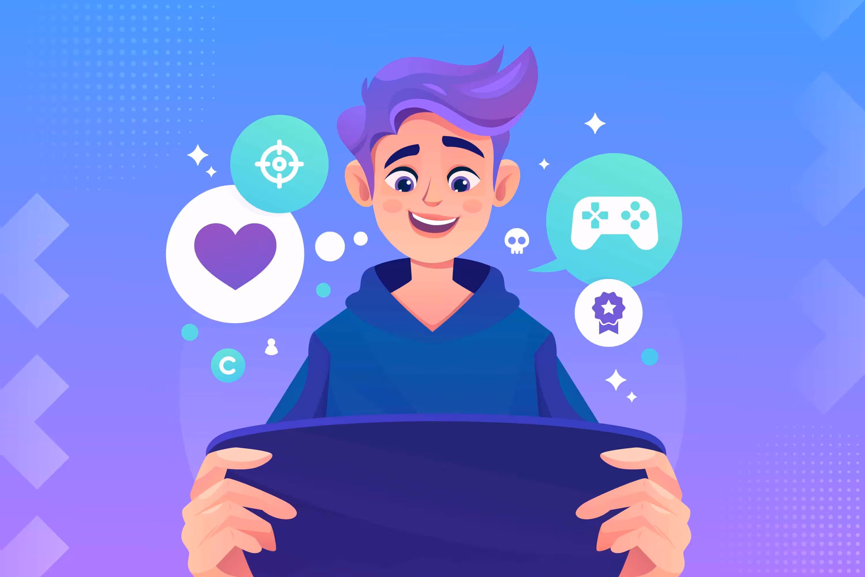 character playing videogame