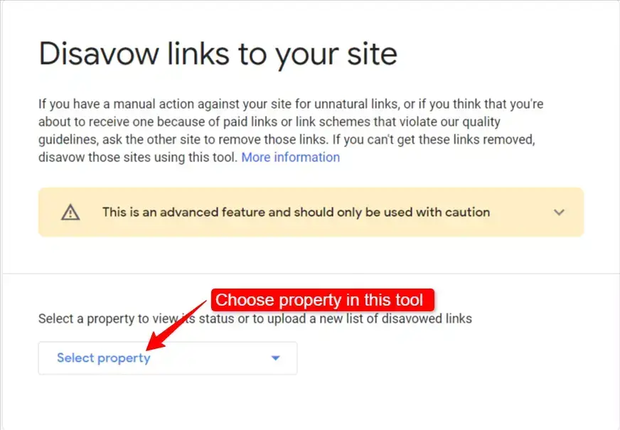 Disavow tool Semrush