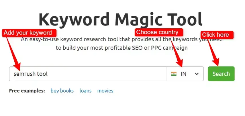 Keyword magic tool semrush