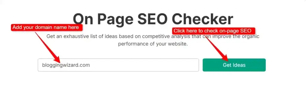 On page SEO checker tool Semrush
