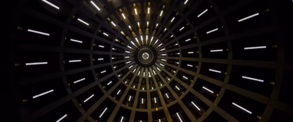 low angle photography of tunnel