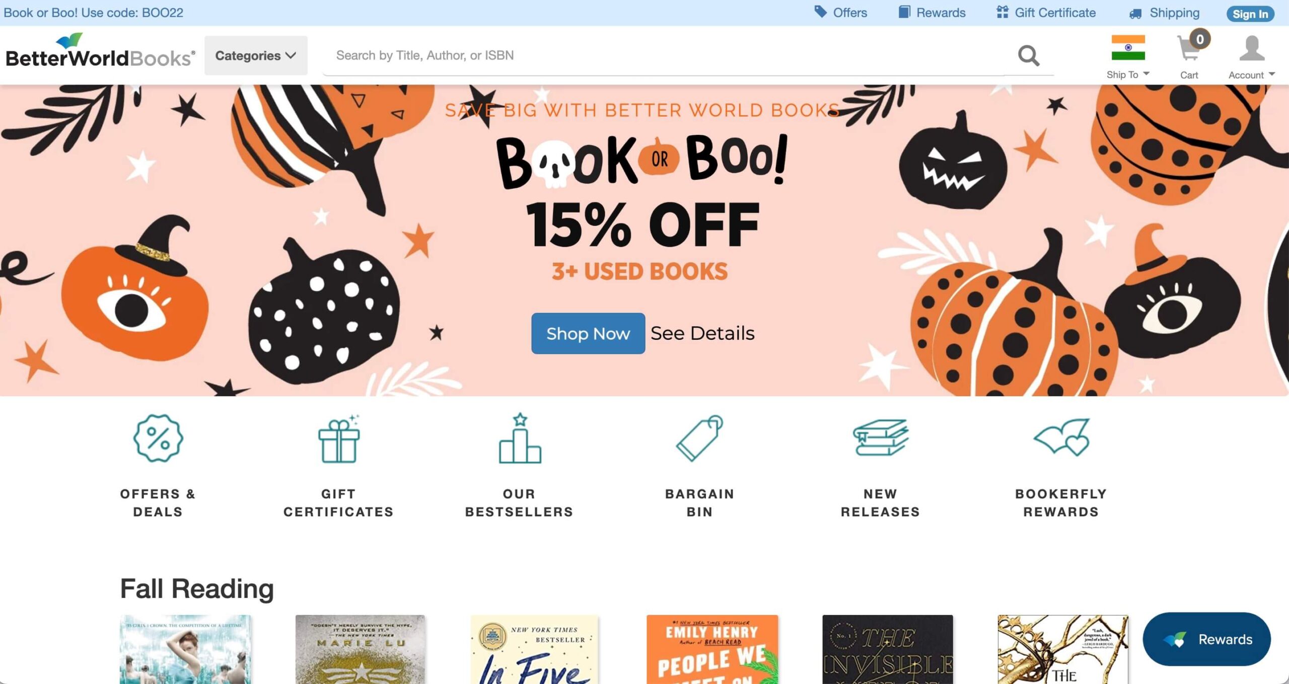 Better World Books used bookstore with free shipping and literacy mission