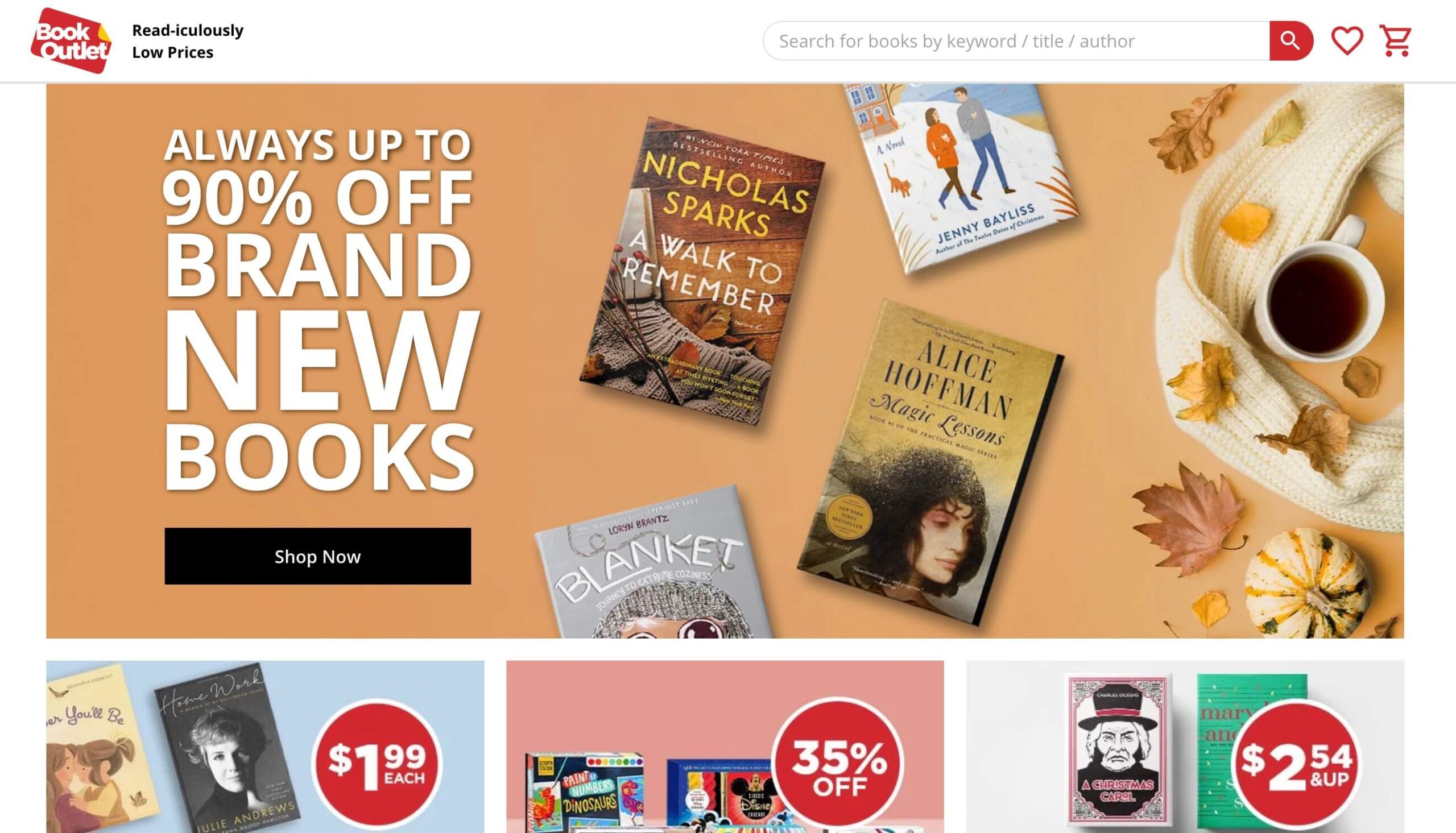 Book Outlet bargain bookstore with new books at deep discounts