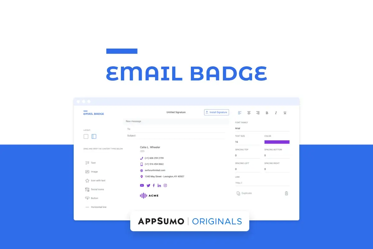 as web Emailbadge