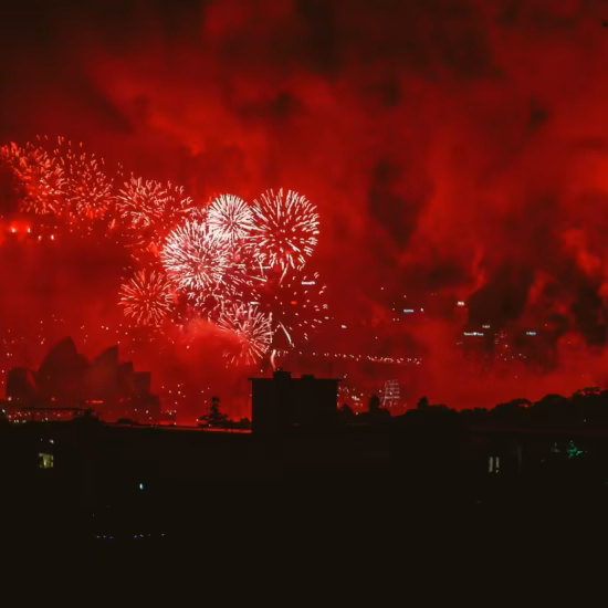 red fireworks display