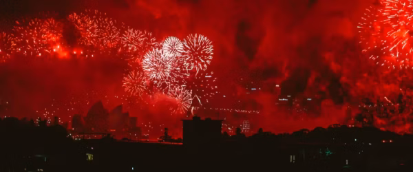 red fireworks display