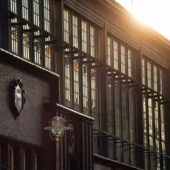 brown concrete building during golden hour