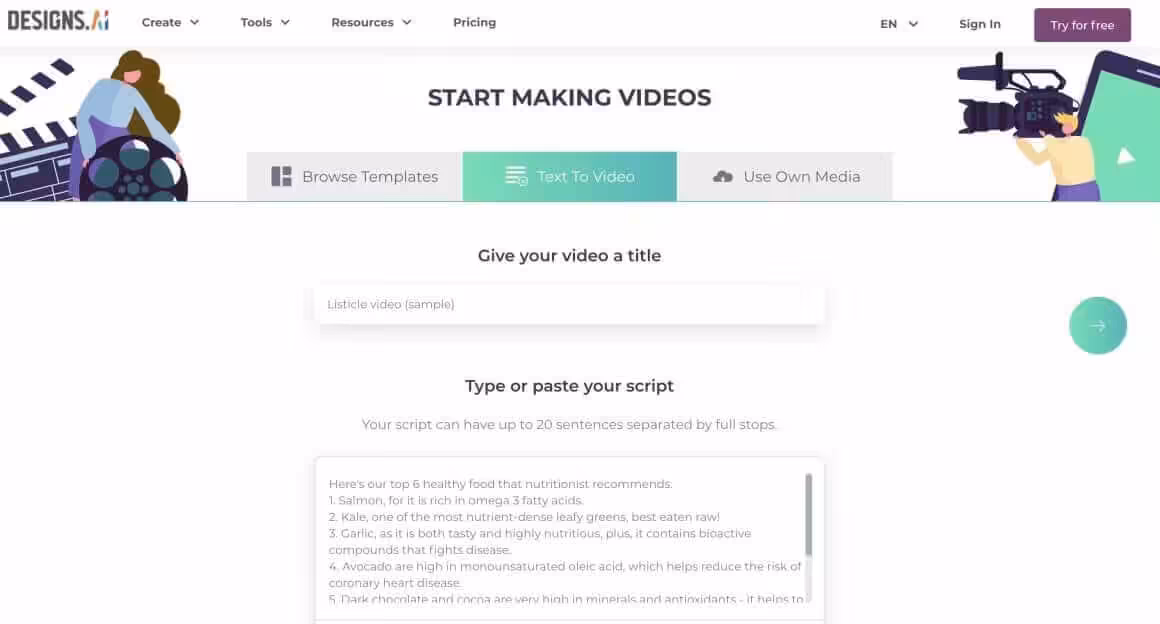 Designs.AI Video Maker
