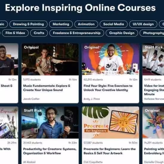 Skillshare (for Marketplace Teaching)