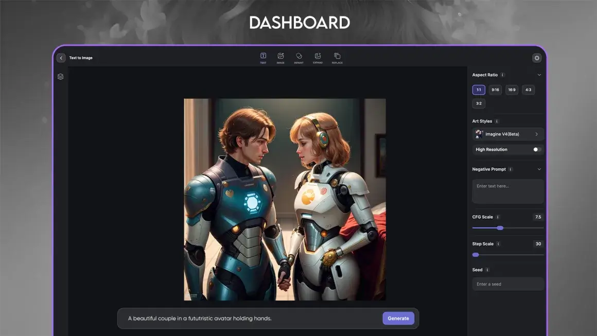 Imagine AI Dashboard
