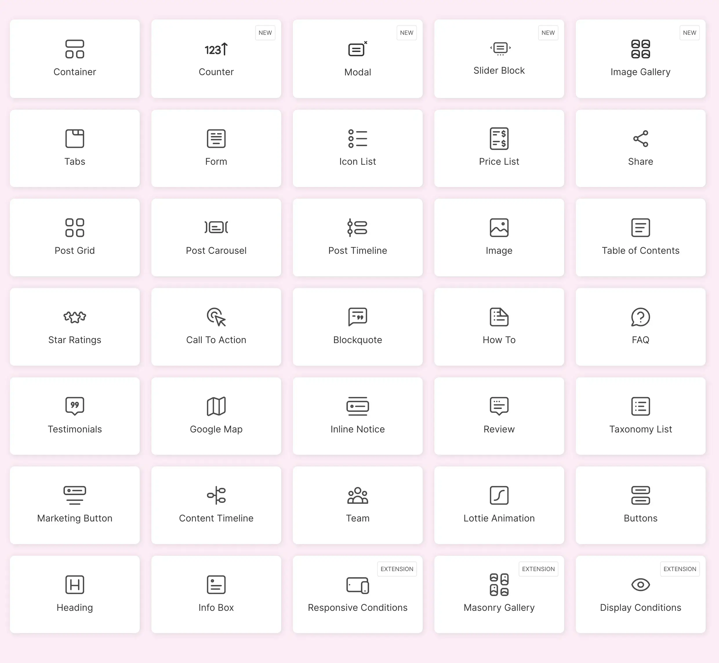 Spectra block library in the WordPress editor
